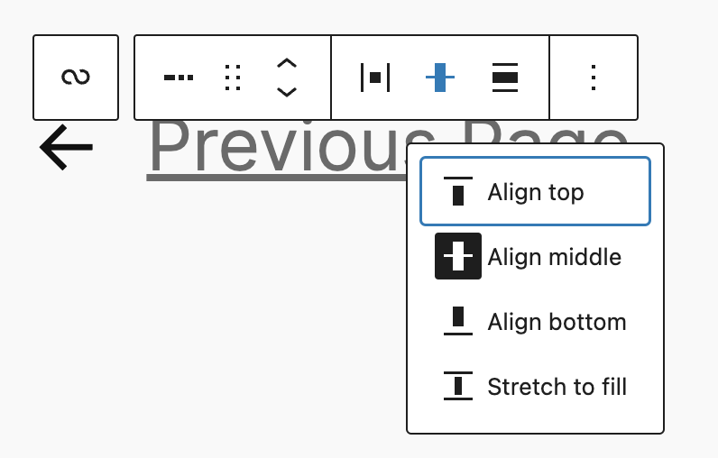 Change Vertical Alignment in the Pagination block